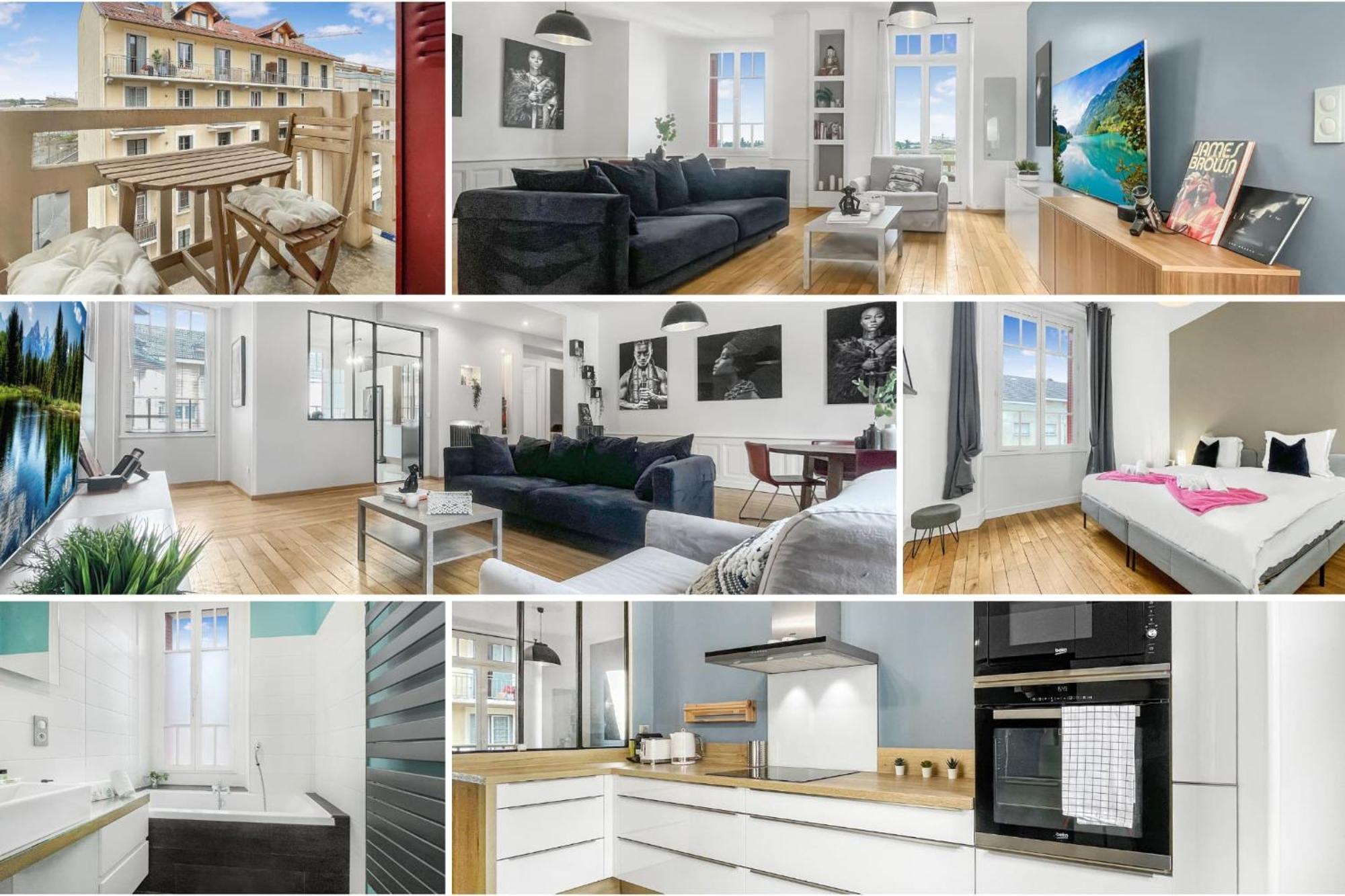 Homey Awesome - Proche Gare Et Tram - Centre-Ville - Balcon Prive - Wifi Gratuit Annemasse Exteriér fotografie